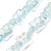Transparent Glass Beads Strands GL-CBAAE04-02F-1