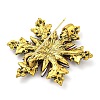 Christmas Theme Golden Zinc Alloy with Rhinestone Brooches JEWB-B018-01AG-07-2