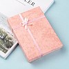 Jewelry Cardboard Boxes with Flower(Color Random Delivery) and Sponge Inside LS-CBOX-R023-4-6