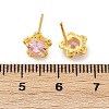 925 Sterling Silver Cubic Zirconia Stud Earrings EJEW-V019-02G-5