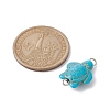 Synthetic Turquoise Dyed Connector Charms PALLOY-JF02351-01-2