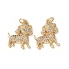 Brass Micro Pave Clear Cubic Zirconia Pendants CU-H002-05G-1