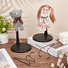 Adjustable Iron Doll Stands with Plastic Base ODIS-WH0331-18-4