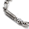 Anti-Tarnish 201 Stainless Steel Column Link Chain Necklace & Bracelets Set SJEW-G083-10P-2