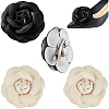 4Pcs 2 Colors Imitation Leather Shoe Buckle Clips with Iron Clip FIND-CL0001-94-1