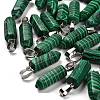 Synthetic Malachite Pendants G-Z067-07P-02-1