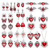 36Pcs 18 Styles Gothic Style Zinc Alloy Enamel Pendants ENAM-AR0001-94-1