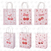 9Pcs 3 Styles Paper Cherry Printed Carry Storage Tote Bags ABAG-TA0001-99-2
