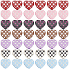 42Pcs 7 Colors Baking Paint Alloy Beads FIND-SC0015-83-1