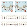 Alloy Enamel Star Pendant Locking Stitch Markers HJEW-AB00115-1