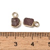 Natural Strawberry Quartz Rectangle Charms G-Q169-07G-04-3