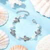 Ocean Series Alloy Tortoise Link Bracelets BJEW-JB11840-02-1