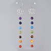 Gemstone Dangle Earrings X-EJEW-JE03722-2
