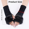 Polyacrylonitrile Fiber Yarn Knitting Fingerless Gloves COHT-PW0001-15C-2