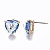 Brass Stud Earrings GLAA-S193-038C-LG-3