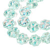 Baking Paint Electroplate Transparent Glass Beads Strands EGLA-Q136-04A-08-3