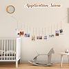 Wall Hanging Photo Display with Wooden Beads Garland AJEW-WH20011-54E-5