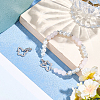 2Pcs 925 Sterling Silver Micro Pave Clear Cubic Zirconia Fold Over Clasps STER-BBC0008-47-3