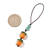 Lampwork & Natural Green Aventurine Mobile Straps HJEW-JM02721-01-3