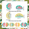 16Pcs 8 Style Translucent Acrylic Pendants TACR-PH0001-26-4