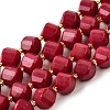 Natural Quartz Dyed Beads Strands G-U023-A02-07-2