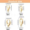 8Pcs 4 Styles Eco-Friendly Brass Lobster Claw Clasps KK-FH0004-33-5