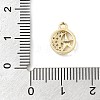 Brass Micro Pave Clear Cubic Zirconia Charms KK-B130-01G-06-3