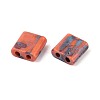2-Hole Baking Paint Glass Seed Beads SEED-N009-03J-2