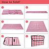 Portable Tartan Patern Non Woven Picnic Mat JX572C-02-3