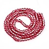 Baking Paint Transparent Glass Beads Strands DGLA-N011-6mm-06-2
