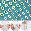 1000Pcs 10 Style Opaque Acrylic Linking Rings FIND-CA0004-84-5