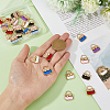 DICOSMETIC 36Pcs 6 Colors Alloy Enamel Charms FIND-DC0003-42-3