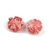 Synthetic Coral Dyed Carved Beads X1-SHEL-D001-01A-2