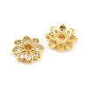 Brass Micro Pave Clear Cubic Zirconia Bead Caps CU-CBA6A75-29G-2