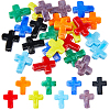 24Pcs 8 Colors Handmade Lampwork Beads LAMP-DC0001-27-1