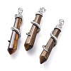 Natural Tiger Eye Big Pointed Pendants G-F696-B09-1