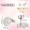 50Pcs 304 Stainless Steel Stud Earring Findings STAS-SC0008-57P-2
