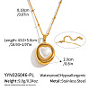 304 Stainless Steel Geometric Pendant Satellite Chain Necklaces for Women TW1524-6-1