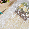 Polyester Leaf Lace Embroidery Fabrics DIY-WH20081-073B-4