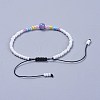Adjustable Nylon Thread Kid Braided Beads Bracelets BJEW-JB04371-05-3