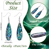 1 Pair Rack Plating Brass Natural Paua Shell Dangle Earrings EJEW-TA0001-86-3