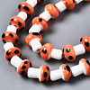 Handmade Porcelain Ceramic Beads Strands PORC-T006-05H-3