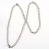 201 Stainless Steel Curb Chains  Necklaces NJEW-R063-32P-2