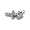 304 Stainless Steel Micro Pave Cubic Zirconia Charms STAS-Z107-09P-11-2