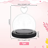   1Pc Heart Glass Dome Cover DIY-PH0022-42B-2