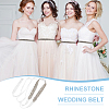 Rhinestone Flower Bridal Belt for Wedding Dress AJEW-WH0515-23B-7