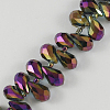 Eletroplated Glass Beads EGLA-R013-12x6mm-2-1