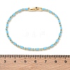 Synthetic Turquoise Tennis Bracelets KK-CBA964F-01G-03-5