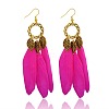 Enthusiastic Feathered Earrings X-EJEW-PJE664-1-1