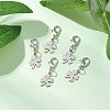 5Pcs Clover 201 Stainless Steel Pendant Decorations HJEW-JM03015-2